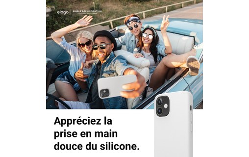 Elago Silicon Case Blanc - Coque pour iPhone 12 mini
