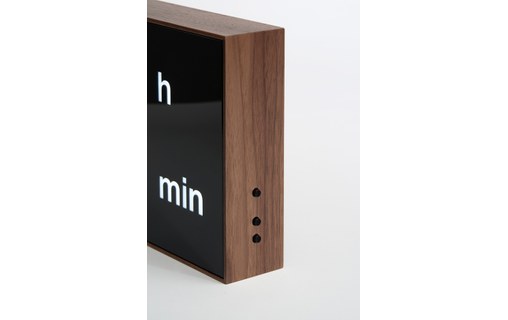 Albert Clock Noyer - Horloge digitale ludique