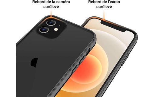 Novodio - Coque pour iPhone 12 mini - Transparent et noir