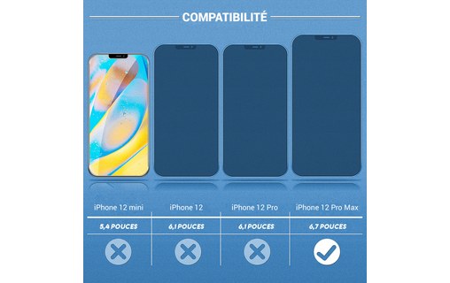 Novodio Premium 9H Glass iPhone 12 Pro Max - Protection écran verre trempé