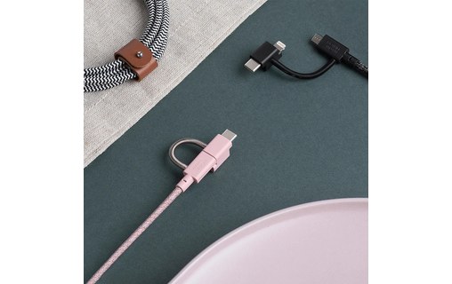 Native Union Belt Cable Universal Zebra - Câble USB Lightning, USB-C, micro-USB
