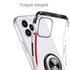 Novodio - Coque souple avec ring pour iPhone 12 & 12 Pro - Transparent / Noir