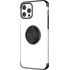 Novodio - Coque souple avec ring pour iPhone 12 & 12 Pro - Transparent / Noir