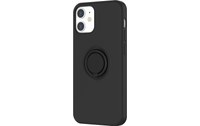 Novodio - Coque en silicone avec ring pour iPhone 12 mini - Noir