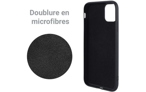 Novodio - Coque en silicone avec ring pour iPhone 12 Pro Max - Noir
