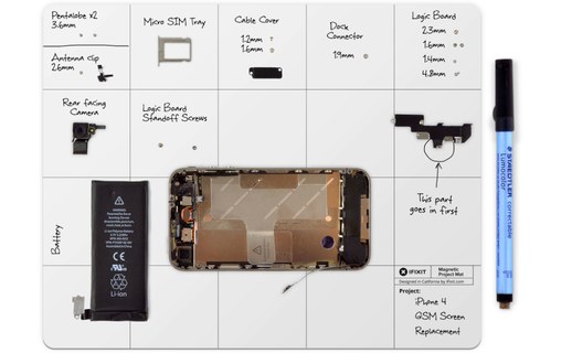 iFixit Pro Magnetic Project Mat - Plaque aimantée pour travaux sur iDevices