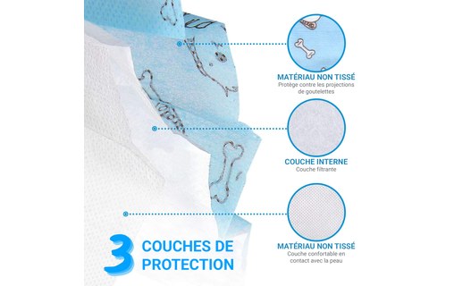 Masque de protection jetable 3 plis pour enfants - Lot de 100 pièces