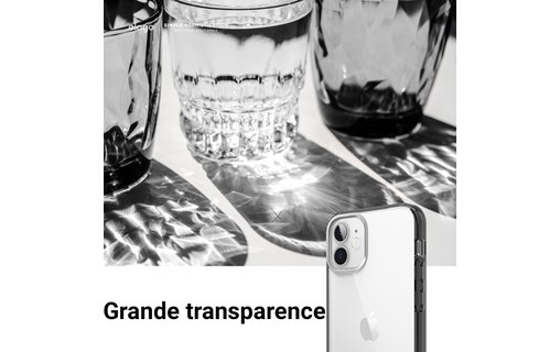 Elago Hybryd Case Transparent / Noir - Coque pour iPhone 12 mini