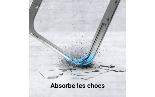 Elago Hybryd Case Transparent / Noir - Coque pour iPhone 12 mini