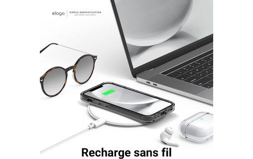 Elago Hybryd Case Transparent / Noir - Coque pour iPhone 12 mini