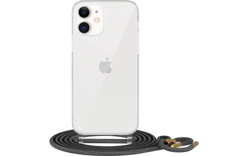 Novodio - Coque pour iPhone 12 mini avec bandoulière - Transparent