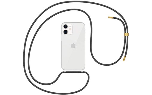 Novodio - Coque pour iPhone 12 mini avec bandoulière - Transparent