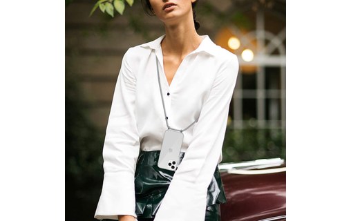 Novodio - Coque pour iPhone 12 Pro Max avec bandoulière - Transparent