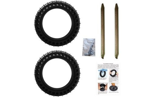 Kit de 2 pneus hiver pleins à crampons amovibles pour trottinette Xiaomi