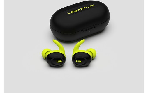 Écouteurs sport LinearFlux HyperSonic Noir, Jaune - Bluetooth