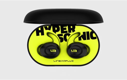 Écouteurs sport LinearFlux HyperSonic Noir, Jaune - Bluetooth