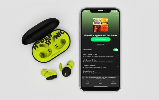 Écouteurs sport LinearFlux HyperSonic Noir, Jaune - Bluetooth