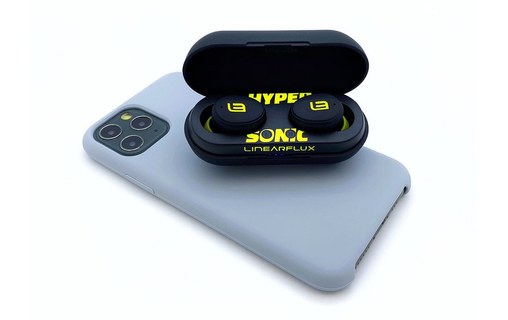 Écouteurs sport LinearFlux HyperSonic Lite Noir, Jaune - Bluetooth