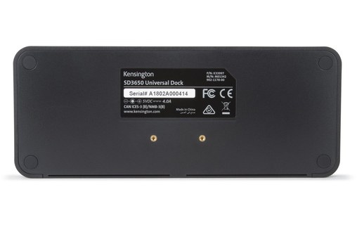 Kensington SD3650 Station d’accueil USB 3.0, 5 Gbits/s, 2 sorties 2K - DP/HDMI -