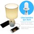 Macally LAMPUSBCMAW - Lampe de chevet LED céramique avec 2 ports USB