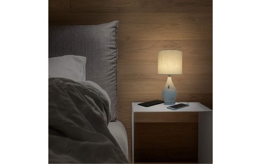 Macally LAMPUSBCMAW - Lampe de chevet LED céramique avec 2 ports USB