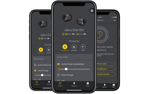 Jabra Elite 85t Noir - Écouteurs Bluetooth True Wireless