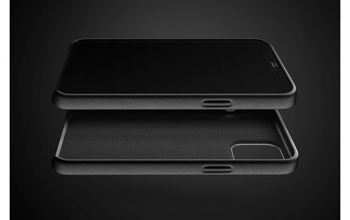 Mujjo Full Leather iPhone Case Noir - Coque cuir pour iPhone 12 Pro Max