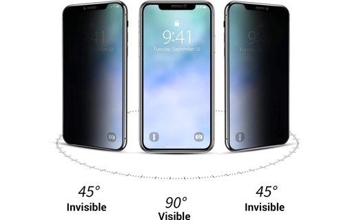 Vitre protection écran verre trempé & filtre confidentialité - iPhone 11 Pro Max