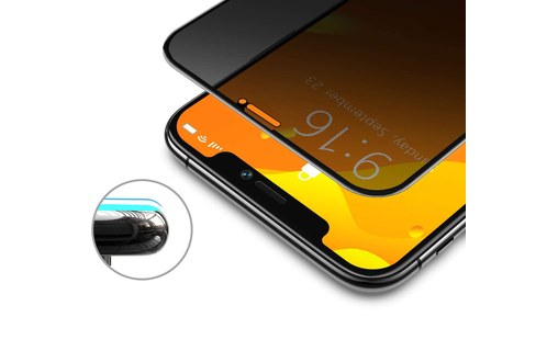 Vitre protection écran en verre trempé & filtre confidentialité - iPhone 11 Pro