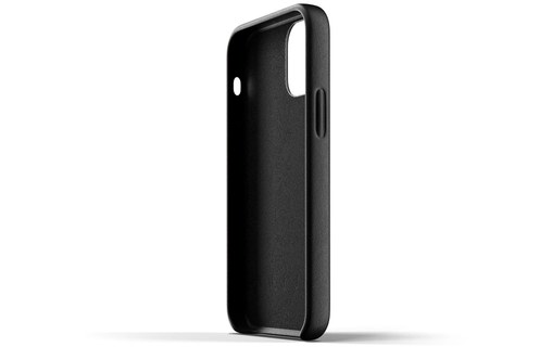 Mujjo Full Leather iPhone Case Noir - Coque cuir pour iPhone 12 mini