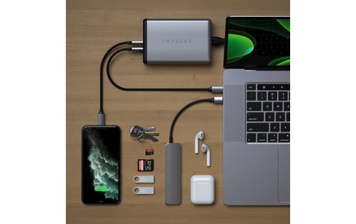 Satechi 108 W Pro - Chargeur 2x USB-C PD 2x USB-A pour MacBook Pro et iPhone