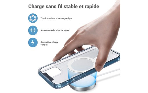 Wiwu Coque pour iPhone 13 Pro Max Magnétique Transparente (compatible MagSafe)