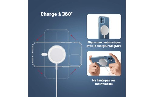 Wiwu Coque pour iPhone 13 Pro Max Magnétique Transparente (compatible MagSafe)