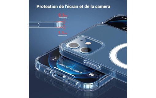 Wiwu Coque pour iPhone 13 Pro Max Magnétique Transparente (compatible MagSafe)