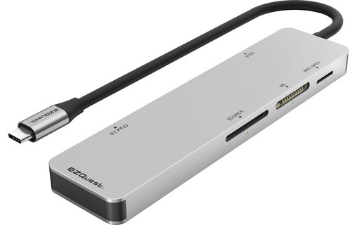 EZQuest X40021 - Lecteur de cartes USB-C 5 ports