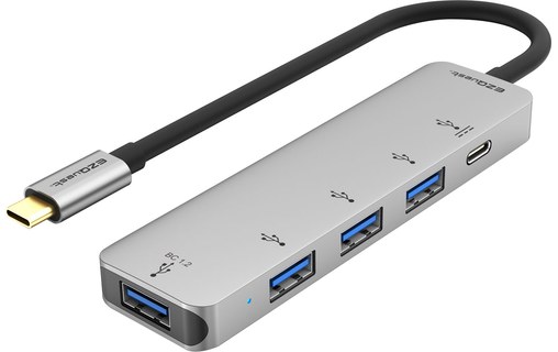 EZQuest X40024 - Hub USB-C 4 ports USB-A & charge USB-C