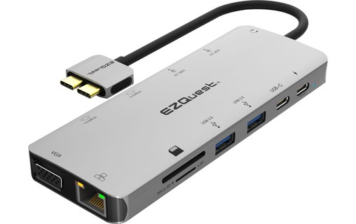EZQuest X40213 - Dock USB-C multimédia 13 ports