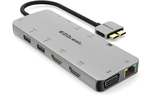 EZQuest X40213 - Dock USB-C multimédia 13 ports