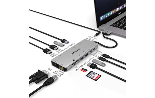 EZQuest X40213 - Dock USB-C multimédia 13 ports