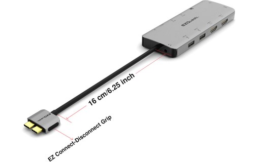 EZQuest X40213 - Dock USB-C multimédia 13 ports