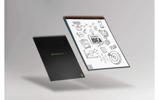 RocketBook Flip Executive Noir (A5) - Carnet à spirales Intelligent Réutilisable