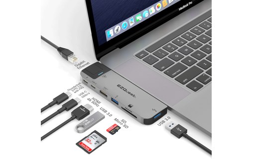 EZQuest X40228 - Dock USB-C multimédia 8 ports