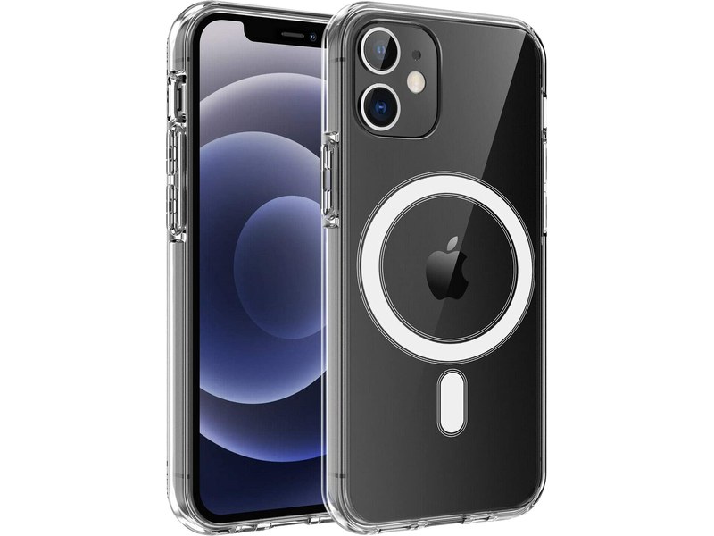 Coque IPhone 12 Magnétique Compatible MagSafe - Finition Mate Translucide, Protection Renforcée, Aimants Puissants