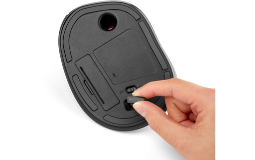 Souris sans fil Kensington Orbit Fusion - Noire, Rouge - Trackball