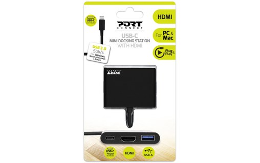 Port Designs 900140 station d'accueil Avec fil USB 3.2 Gen 1 (3.1 Gen 1) Type-C