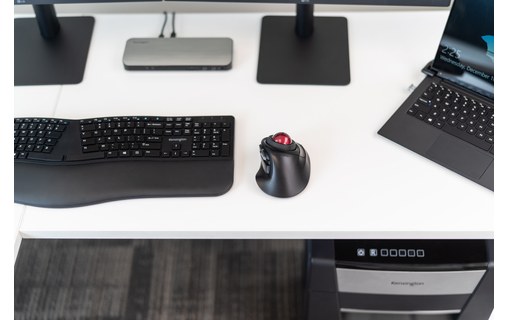 Souris sans fil Kensington Orbit Fusion - Noire, Rouge - Trackball