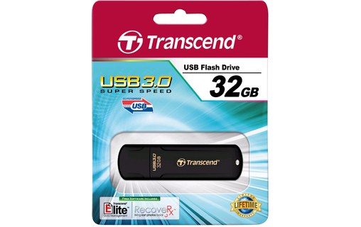 Clé USB Transcend JetFlash 700 32 Go - Noir - USB 3.2