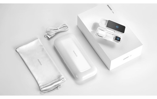 Momax AirBox Blanc - Chargeur sans fil pour produits Apple & batterie 10000 mAh