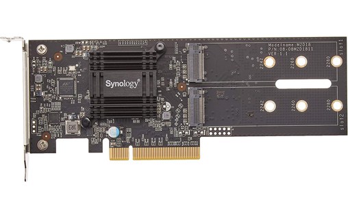 Carte PCIe Synology M2D18 - Adaptateur pour 2 SSD M.2 NVMe / SATA