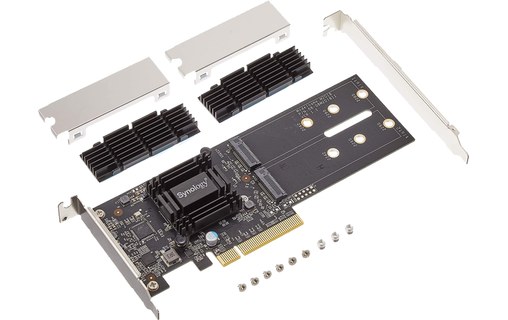 Carte PCIe Synology M2D18 - Adaptateur pour 2 SSD M.2 NVMe / SATA